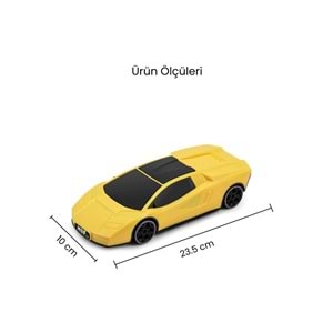 HF-F121 Model Araba Görünümlü Hoparlör Mavi-Sarı