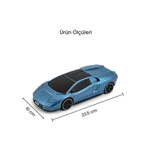 HF-F121 Model Araba Görünümlü Hoparlör Mavi-Sarı