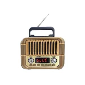 NS-7776 Nostaljik Görünüm USB & TF & Aux / Bt FM Radyo Kahverengi