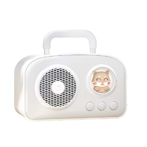 C-270 Sevimli Tasarım Taşınabilir Bluetooth Hoparlör Beyaz