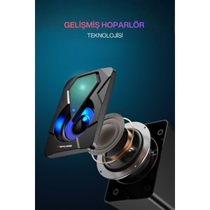 Sprange SR-PN785 2.0 3W*2 USB + 3.5mm 5V Hoparlör Siyah