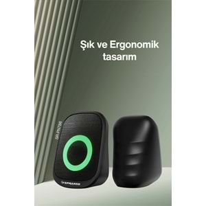 Sprange SR-PN786 2.0 3W*2 USB + 3.5mm 5V Hoparlör Siyah