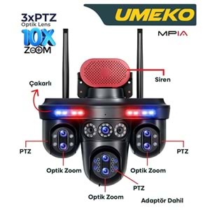 MPIA UMEKO 28 MP 7 Lens 3*PTZ 10X Optic Zoom Wi-Fi Kamera