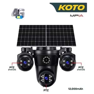 MPIA KOTO 12 MP 3 Lens 1*PTZ 4G SIM Solar Kamera