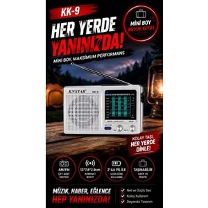 KK-9 Mini Taşınabilir FM Radyo