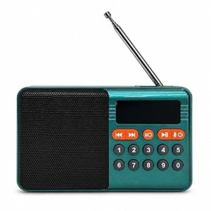 YSF-006BT Mini Taşınabilir FM Radyo Petrol Yeşili