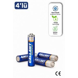 GALLANT LR61 1.5V Alkalin Batarya AAAA 4lü