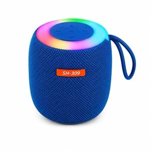 SH-309 Bluetooth 5.0 RGB Hoparlör Mavi