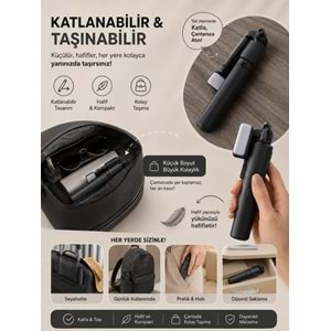H1S Bluetooth Kumandalı Selfie Çubuğu ve Tripod Siyah