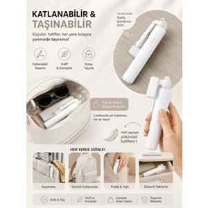 H1S Bluetooth Kumandalı Selfie Çubuğu ve Tripod Beyaz