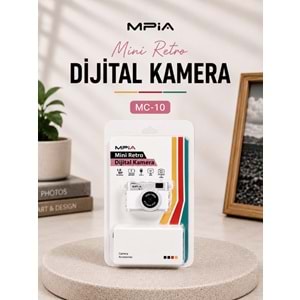 MPIA MC-10 Mini Retro Dijital TF Kartlı Kamera Beyaz