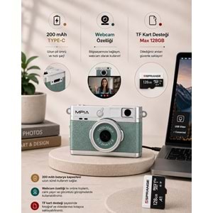 MPIA MC-10 Mini Retro Dijital TF Kartlı Kamera Yeşil