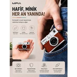 MPIA MC-10 Mini Retro Dijital TF Kartlı Kamera Kahverengi