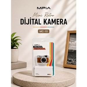 MPIA MC-10 Mini Retro Dijital TF Kartlı Kamera Kahverengi