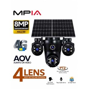 MPIA REİNA 16 MP 4 Lens 1*PTZ 4G SIM Solar Kamera