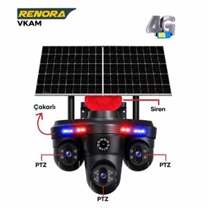 MPIA RENORA Vkam 16 MP 4 Lens 4G SIM 3*PTZ Çift Solar Kamera