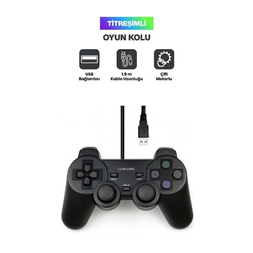 CONCORD C-850 USB 2.0 Kablolu Pc Oyun Kolu