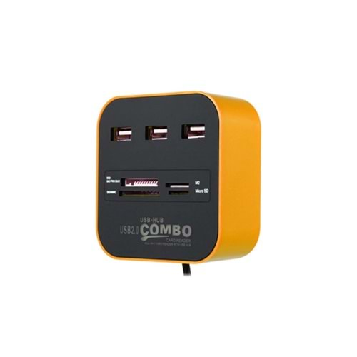 Concord C-847 Usb Hub 2.0+Card Reader Mavi