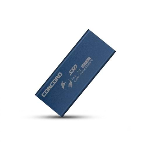CONCORD C-898 NGFF SATA M.2 SSD Uyumlu SSD Kutu Alüminyum Kasa Mavi