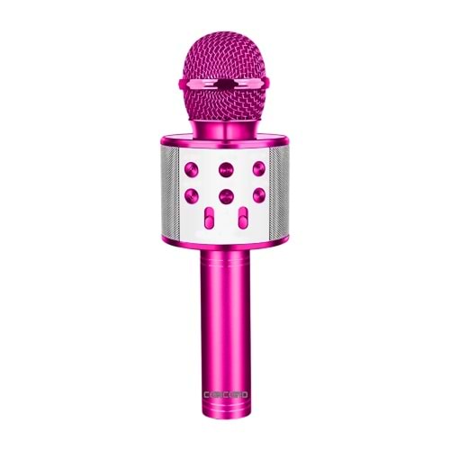 CONCORD C-8501 Karaoke Mikrofon Bluetooth USB & TF & Aux Pembe