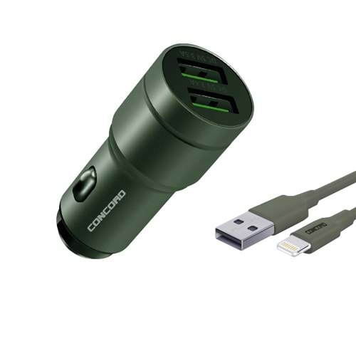 Concord C-773 Lightning Cable + Car Charger