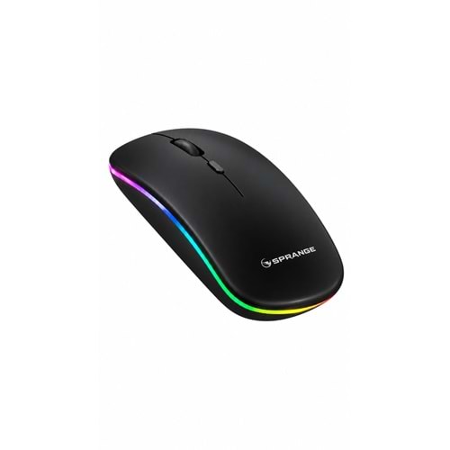 SPRANGE SR-M1 Wireless Şarjlı Kablosuz Mouse Siyah