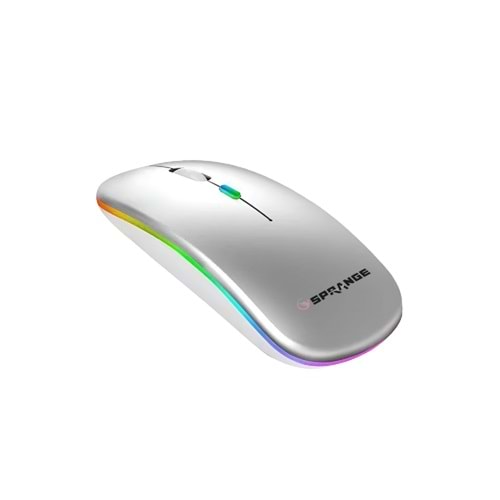 SPRANGE SR-M1 Wireless Şarjlı Kablosuz Mouse Mouse Silver