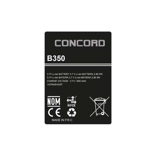 CONCORD C-1021 Samsung B350 Batarya