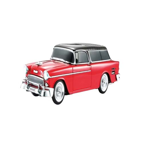 WS-1955 Bt/Fm/Usb Model Araba Görünümlü Hoparlör Kırmızı