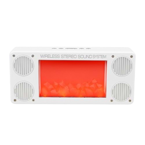 L45 Bt/Fm/Usb Alev & Şömine Efekti Hoparlör Beyaz