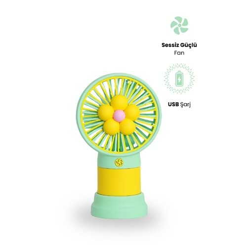 CONCORD MS-50 Mini Fan Flower Yeşil