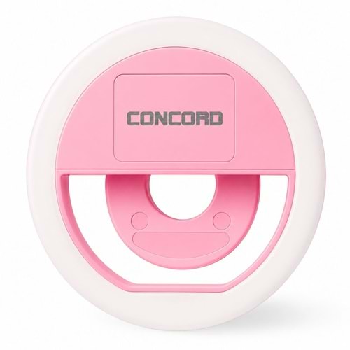 CONCORD GZ999 Clip-Fill Taşınabilir Mini Led Telefon Selfie Işığı Pembe