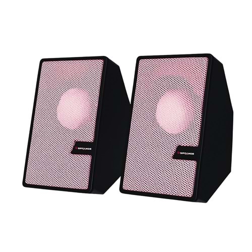 Sprange SR-PN784 2.0 3W*2 USB + 3.5mm USB 5V Hoparlör Pembe