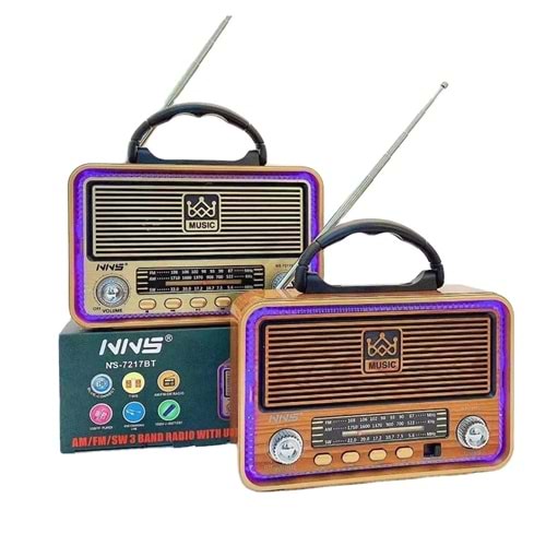 NS-7217BT Nostalji Görünüm Bluetooth Hoparlör