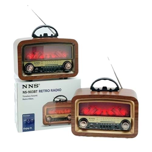 NS-903BT Bt/Fm/Usb Alev & Şömine Efektli Nostalji Radyo