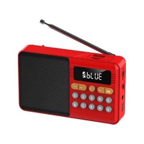 YSF-006BT Mini Taşınabilir FM Radyo Kırmızı