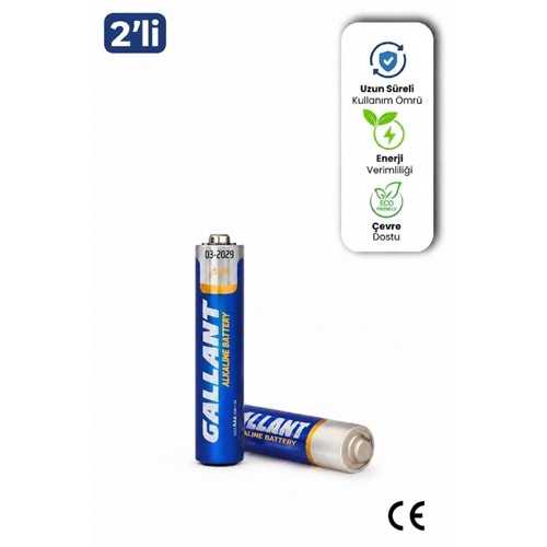 GALLANT LR61 1.5V Alkalin Batarya AAAA 2li