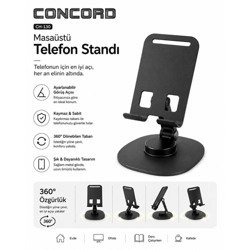 CONCORD CH-130 Masaüstü Telefon Standı