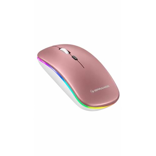 SPRANGE SR-M1 Wireless Şarjlı Kablosuz Mouse Rose