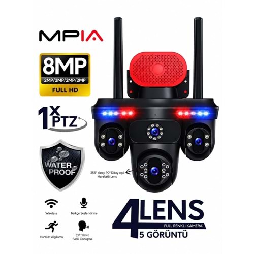 MPIA KAREN 16 MP 4 Lens 1*PTZ Wi-Fi Kamera