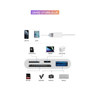 CONCORD JH-0512 USB 2.0 Lightning OTG Dönüştürücü