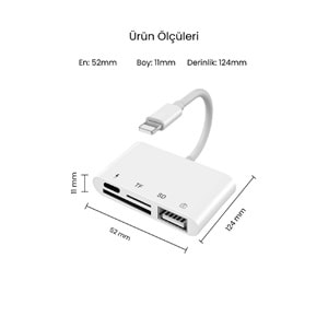 CONCORD JH-0512 USB 2.0 Lightning OTG Dönüştürücü