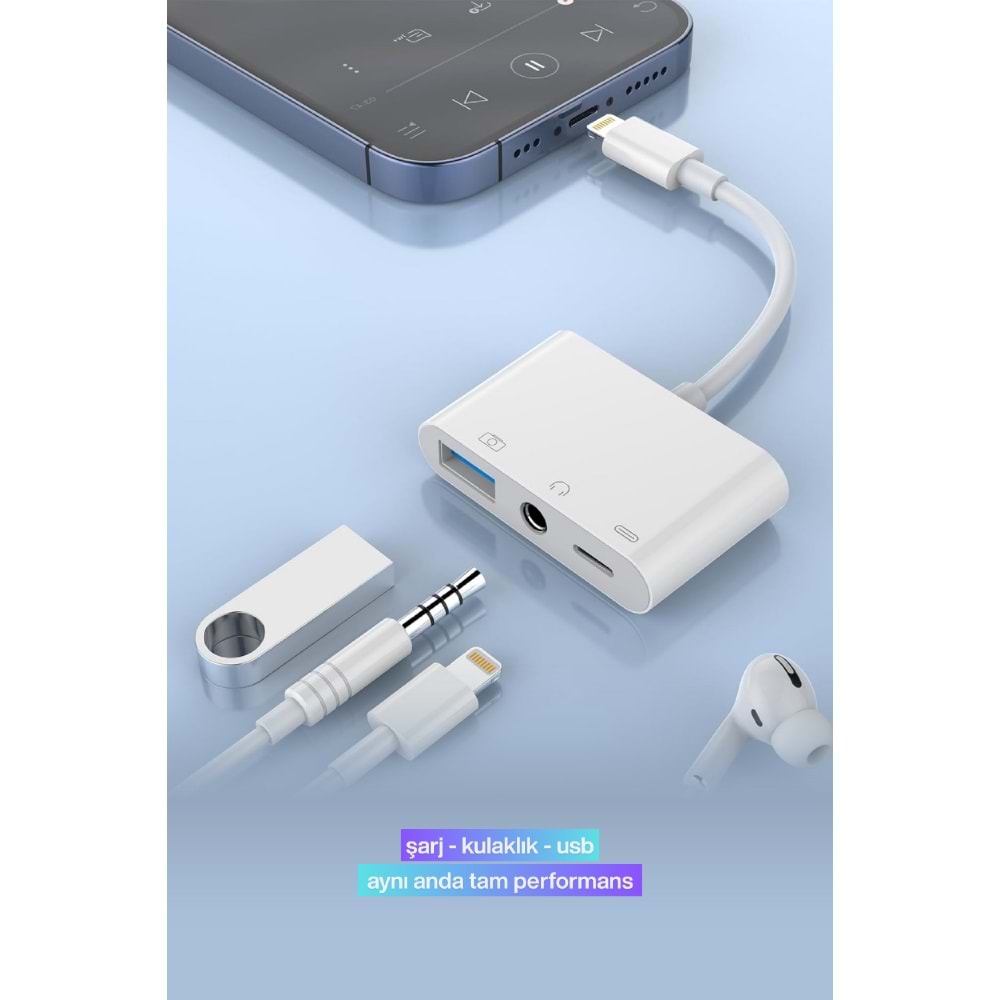 CONCORD JH-0513 USB 2.0 Lightning OTG Dönüştürücü