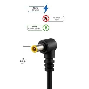 SPRANGE SR-L4 19.5V 4.7A 6.5 * 4.4mm 90W SONY İçin Laptop Adaptör