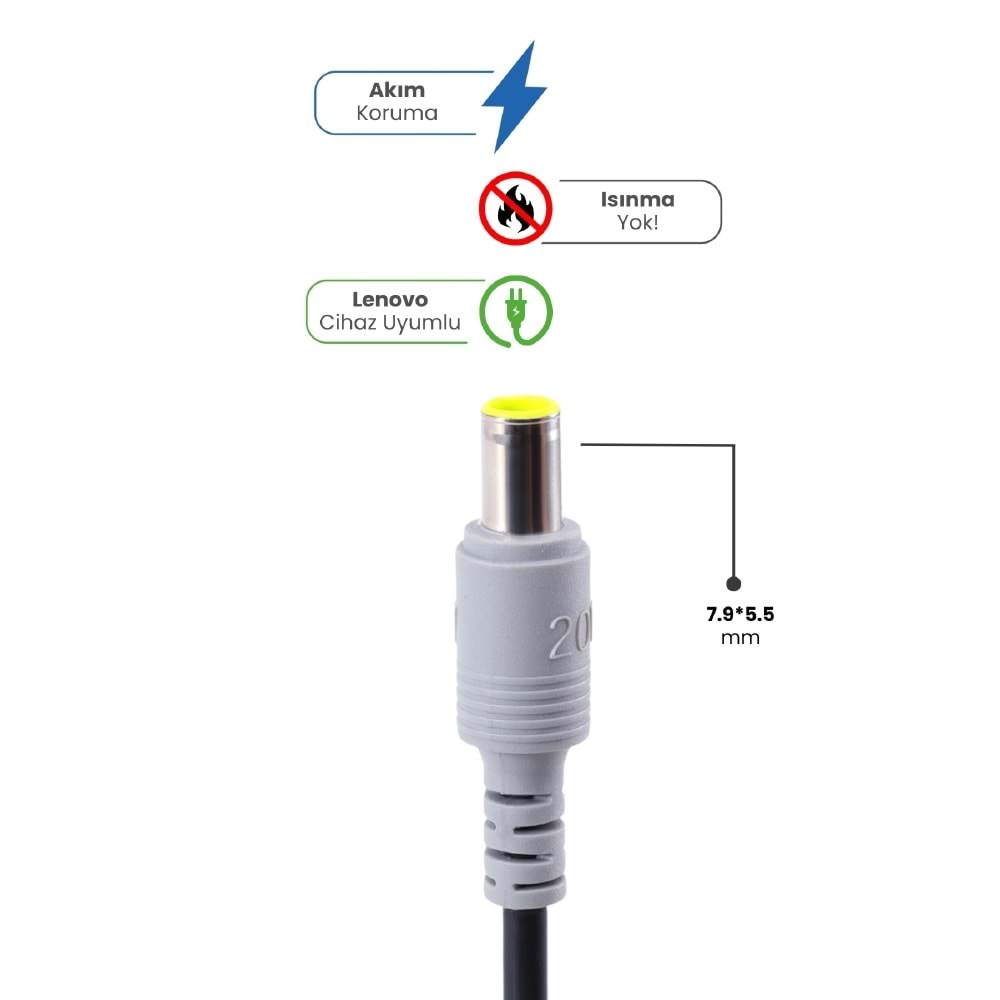 SPRANGE SR-L2 20V 4.5A 7.9 * 5.5mm 90W LENOVO İçin Laptop Adaptör