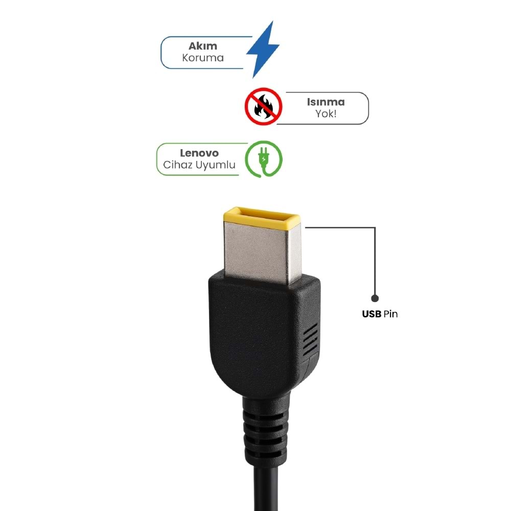 SPRANGE SR-L1 20V 4.5A USB Pin 90W LENOVO İçin Laptop Adaptör