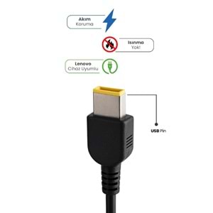 SPRANGE SR-L1 20V 4.5A USB Pin 90W LENOVO İçin Laptop Adaptör