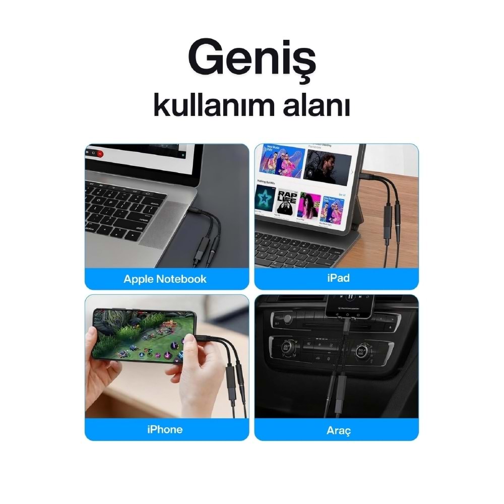 SHOAMI SH-016 2in1 Lightning Aux Çevirici