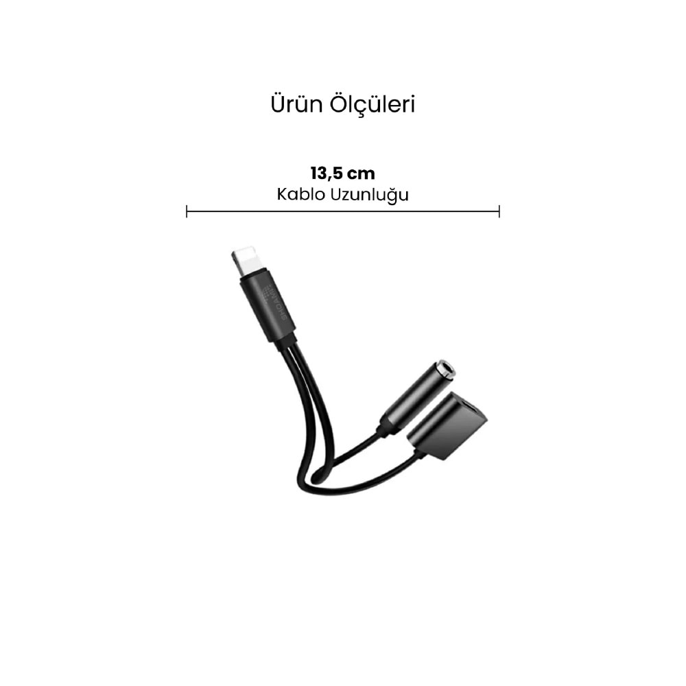 SHOAMI SH-016 2in1 Lightning Aux Çevirici
