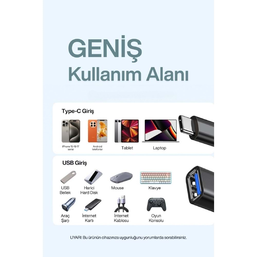 SHOAMI SH-013 USB 3.0 Type-C To USB OTG Dönüştürücü Kablo